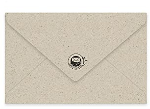 Matabooks Briefumschlag C6 aus Graspapier – nassklebend (25 Stück)