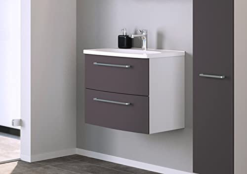 möbelando Waschtisch Handwaschplatz Badschrank Waschplatz Handwaschbecken Bad Genua IV