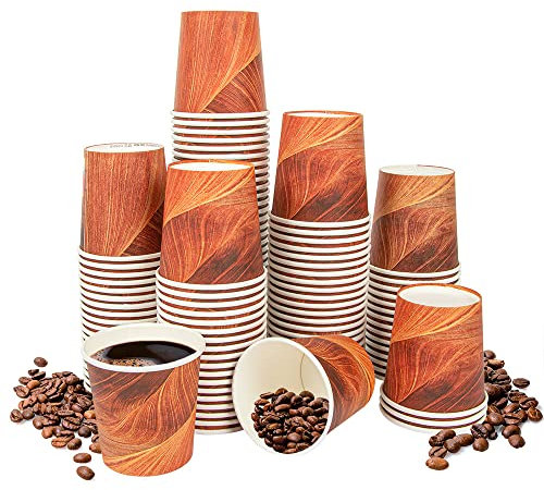 García de Pou 50 Unités - Gobelets Boissons Chaudes 1 Paroi Arizona 120 ml 230 + 18 Pe g/m2, 6,2/4,5 x 6 cm Marron Carton