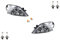 Johns, passend für Nissan Primera Scheinwerfer P12 01/02- + Leuchtmit. Set links rechts