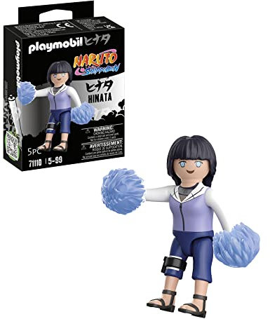 PLAYMOBIL Naruto 71110 Hinata con Cabello Negro, con Chaqueta Blanca y Lila y Sandalias de Ninja, Divertido Juego para los Fans del Anime con Detalles y Accesorios auténticos, a Partir de 5 años