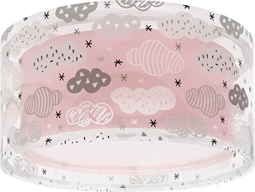 Dalber Deckenlampe kinderzimmer, Deckenleuchte für Kinder Clouds Wolke Rosa, Deckenlampe Kinderzimmer, 41416S, E27