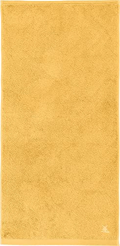 Erwin Müller Duschtuch Serie Heidenheim, 100% Baumwolle -gelb Größe 70x140 cm - schnell trocknend und extra saugstark, praktisch durch beidseitige Schlaufen