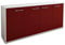 Lqliving Kommode Sideboard Elana, Korpus in Weiss matt, Front im trendigem Rot/Bordeaux (180x79x35cm), inkl. Metall Griffen, Made in Germany