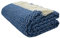 GLAESER Wohndecke - fair de Luxe Wolle pur | Wolldecke aus 100% Wolle | Couchdecke/Sofadecke | Wohlfühlende und Anschmiegsame Kuscheldecke | (Bijou Blue)