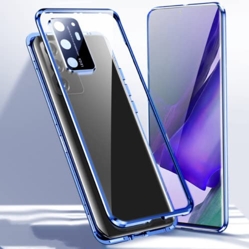 Magnetische Adsorption, magnetisches gehärtetes Glas, Metall, doppelseitige Handyhülle für Samsung Galaxy S23/S22 Ultra, 360-Grad-Ganzkörperhülle mit Kameraobjektivschutz