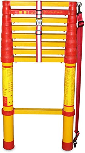 Klappleiter Leitern, nichtleitende Hochleistungs-Teleskopleiter, Fiberglas-Verlängerungsleitern faltbar für Dachböden, Dachzelte und Gebäude im Freien, Last 150 kg (Farbe : 5m/8.2ft)