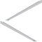 Aquabad profilo inclinato Clive in acciaio inox per doccia walk-in 120 cm, 1x coppia (sinistra e destra), altezza bordo 14 mm