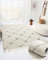 MY-RUG Teppich Vilma Rautenmuster, rechteckig, weiß, 140 x 200 cm - Skandinavischer Shaggy Teppich für das Schlafzimmer, weiche Oberfläche, geometrisches Design
