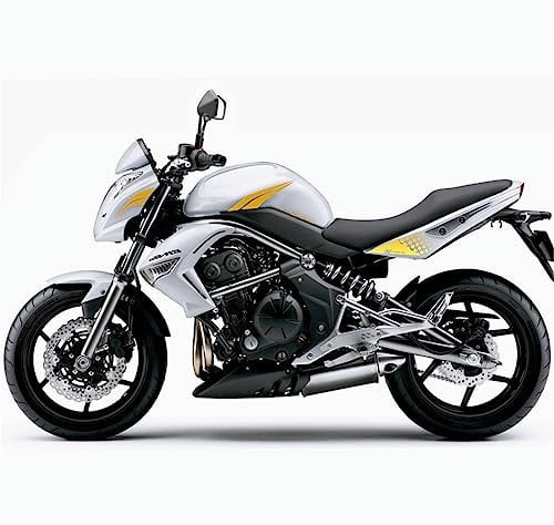 DualColorStampe Aufkleber kompatibel mit Kawasaki ER-6N (2009-20011) Tank DX-SX Sticker Moto Motorbike ROAD COD.M0290 (Gold)