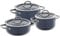 WMF Fusiontec Inspire Topfset Induktion 3-teilig, Kochtopf Set mit Glasdeckel, Induktions Töpfe Set, High-Tech Keramik, kratzfest, unbeschichtet, ohne Skalierung, dunkelblau, Made in Germany