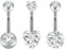 Aucuu 3 Stück Bauchnabelpiercing, 14G Piercing Bauchnabel, Hypoallergener Edelstahl Bauchpiercing, Chirurgenstahl Piercing Bauchnabel Schmuck für Damen Herren