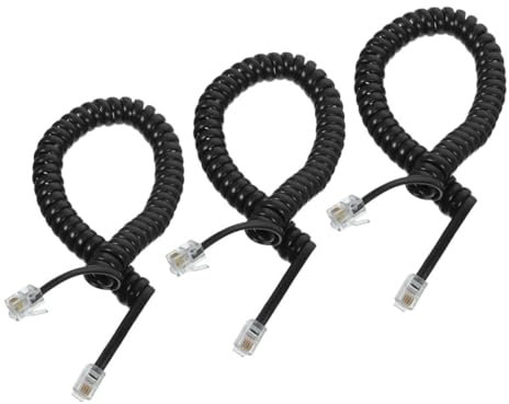 WOFASHPURET Telefon Telefon Kabel Telefonhörerkabel Spiraltelefonkabel Für Festnetztelefone Gedrehte Telefonleitung Flexibles Telefonkabel Für Büro Und Zuhause
