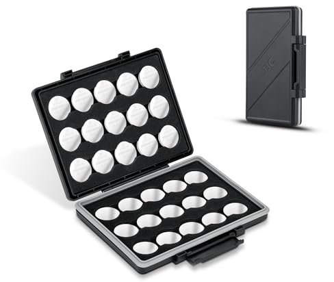 Kiorafoto Custodia per batterie a Bottone 2024 per batterie da 30 Bottoni, Anti-Shock Resistente all'Acqua, Scatola Porta batterie a Bottone per CR2032 CR2025 CR2045 CR2016 (batterie Non Incluse)