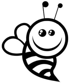 12.7CMx15.3CM Cute Bumblebee Vinyl Decal Car Sticker Animal Bee LKW Lustige Schwarz/Silber Auto Stoßstange WC Kühlschrank, Wand, Tür, Motorrad Elektro-Fahrrad-Aufkleber Dekorative Aufkleber