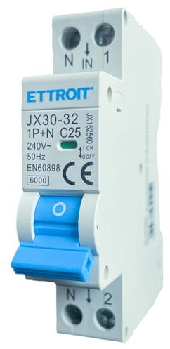 ZOREI Interruttore Magnetotermico Automatico, 1P+N 220V 6KA, Salvavita Stotz, Occupa 1 Modulo DIN, Disponibile 6A 10A 16A 20A 25A 32A (1P+N 25A 6KA)