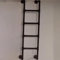 Robuste Metall-Leiter für Dachbodentreppen, Wandmontage, Egress-Leiter für Dachboden, Wohnungen, Garage, Wohnheim, Lagerung, Keller, 114,3 cm Größe