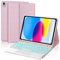 Custodia con Tastiera per iPad 10a Generazione 10,9 2022/iPad 11a Generazione A16 11 2025, Retroilluminazione a 7 Colori Bluetooth Magnetica Tastiera con Trackpad, Italiana QWERTY, Rosa