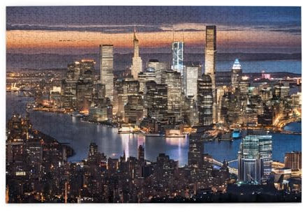 Wooden Jigsaw Puzzle 1000 Pieces Challenging Picture Puzzle Gift For Adults 75 X 50cm (Hong Kong)