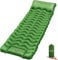 KASIMO Isomatte selbstaufblasend Camping matratze mit integrierten kopfkissen, Isomatte Outdoor luftmatratze selbstaufblasend mit Fußpumpe Ultraleicht luftzellenmatte aufblasbar (Grün)