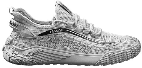 Generisch Scarpe da corsa da uomo, traspiranti, da uomo, in rete, antiscivolo, per il tempo libero, ariose, da jogging, con suola piatta, morbide, grigio., 39 EU