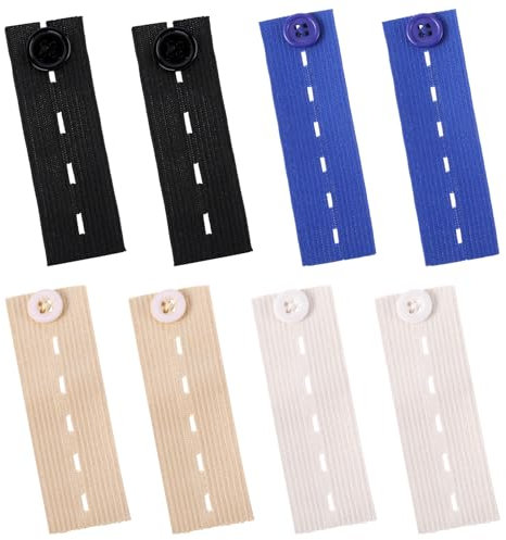 Hosenbunderweiterung 8 Stück Hosenerweiterung Schwangerschaft Einstellbar Hosenknopf Verlängerung Hosenerweiterung Damen Elastische Knopfverlängerung für Hosen Knopf Erweiterung Hose für Damen Herren