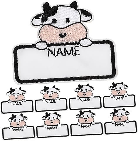 CANIGHT 10pcs DIY Sewing Labels DIY Sewing Supplies Labels for Daycare Iron on Clothing Labels DIY Iron on Name Labels Small Sewing Labels Decorative Name Tags Cartoon Name Labels