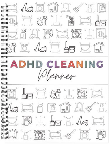 ADHD Cleaning Planner,Cleaning Schedule and Checklist Organizer,Bundle Household Cleaning Schedule and Checklist Management,Chore Chart Notebook for Home, Editable