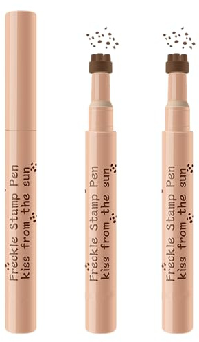 Due Penna per Lentiggini, Freckle pen Lunga Durata Impermeabile, per Un Look Naturale, a Lunga Tenuta e Waterproof, Perfetto per Il Look Quotidiano e per Le Occasioni Speciali