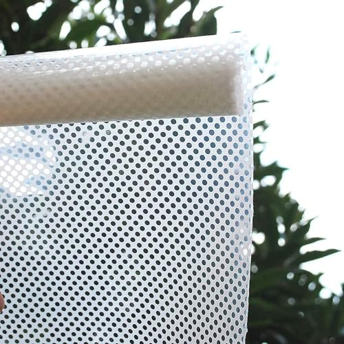 Pellicola Adesiva Per Vetri One-Way Vision Perforata Per La Privacy Rotolo Di Pellicola Adesiva Per Vetri Con Kit Di Strumenti Gratuito(White,300 x 30 cm (118.1 x 11.8''))