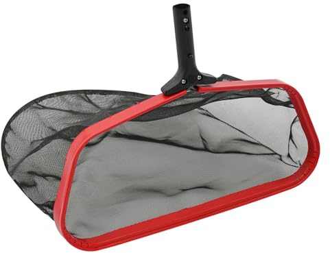 Large 18.9 Pool Skimmer Net with Quick-Release Button, Heavy-Duty Aluminum Alloy Frame & Deep Mesh for Leaves and Debris, Easy to Clean, 48 * 38cm