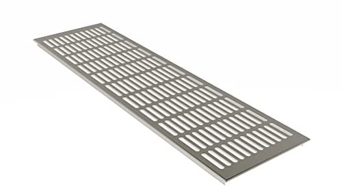 Rejilla de ventilación/radiador superior parrilla 150 mm x 400 mm acero inoxidable efecto aluminio