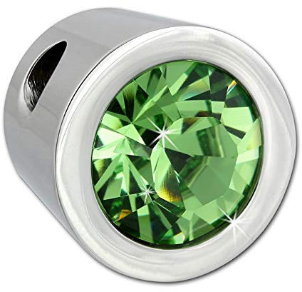 Amello Zirkonia Ketten-Anhänger Edelstahl Zirkonia grün ESHS01L Edelstahl Kettenanhänger