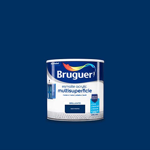 Bruguer Acrylic Multisuperficie Esmalte al agua Brillante Azul Marino 250 ml