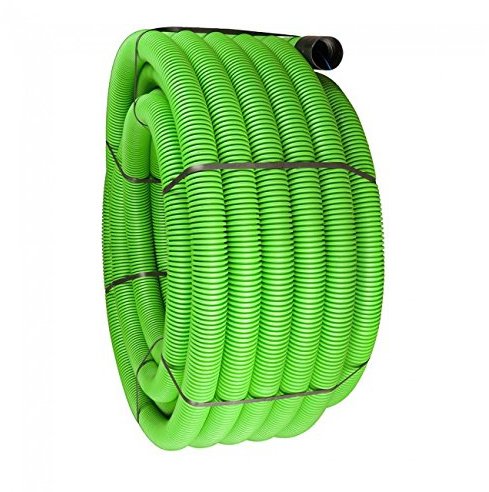 63MM X 50M GREEN CCTV FLEXIBLE CABLE DUCTING INCLUDING COUPLING & DRAW CORD