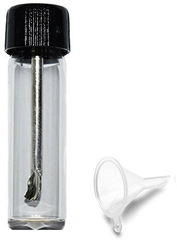 iSnuff Small Glass Bottle with Snuff Spoon Strong Glass Vial Pocket W Mini Funnel