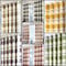 Fusion - Balmoral Check - 100 Percent Cotton Pair of Eyelet Curtains - 66 Width x 54 Drop (168 x 137cm) in Ochre