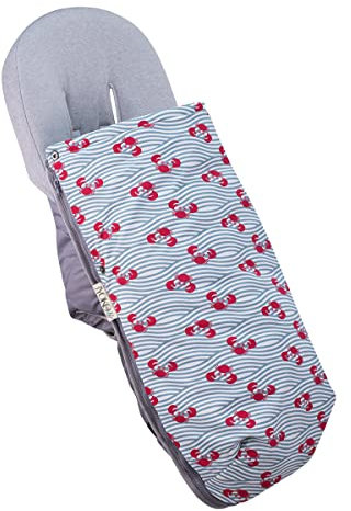 JYOKO Kids Universal Fußsack für Kinderwagen (Crabby, Baumwolle)