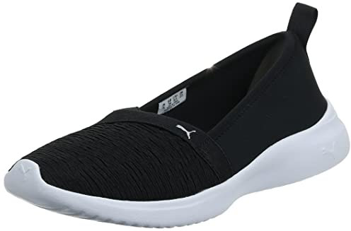 PUMA Damen Adelina Sneaker, Schwarz/Silber 1.0, 41 EU