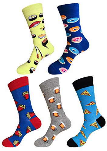 EmaoFun Chaussettes Fantaisie Homme, Chaussettes Originales Motifs Amusantes 40-46