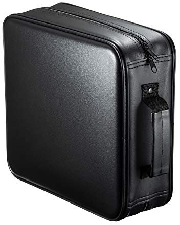 SANWA 320 Capacity CD Case, Portable DVD VCD Storage Box, Zippered EVA Protective Blu-ray Wallet with Handle, CD Sleeves Holder, Large Disc Organizer for Car, Home, Office, Games, Music, Movie, Black