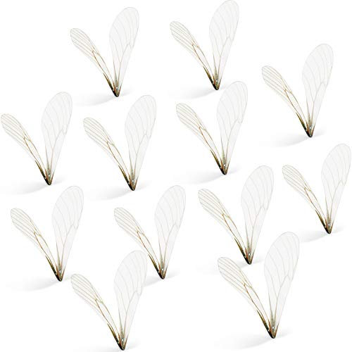 BBTO 70 Paar weiße Libellen-Charms, Libellen-Motiv, Stoff-Ohrring-Anhänger für Bastelarbeiten, für Damen, Ohrringe, Anhänger, Schmuckherstellung