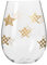 alsastyle Lot de 6 Verres avec décor étoiles de Noël dorées - 50 cl