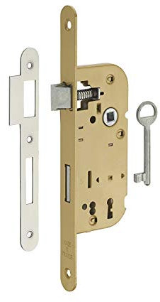 SERRUPRO - Serrure encastrable pour porte intérieure à pêne dormant ½ tour - V/BR
