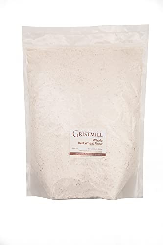Homestead Gristmill Stone Ground Whole Red Wheat Flour - Non-GMO, Chemical-Free Artisanally Milled from Hard Red Wheat Berries - Long Shelf Life - Made In The USA - 5 Pounds