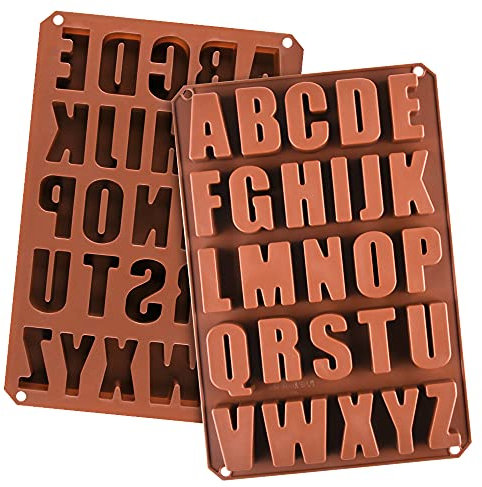 Große Buchstaben-Formen aus Silikon, Alphabet-Form für Kreide, Kuchen-Back-Dekoration (2)