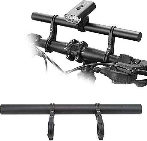 Longzhuo Bike Handlebar Extender Lamp Light Phone Mount Holder 30CM Aluminum Alloy Bicycle Handlebar Extender Bracket Mount Bike Headlight Mount Bar Double Bicycle Handlebar Extension Bracket