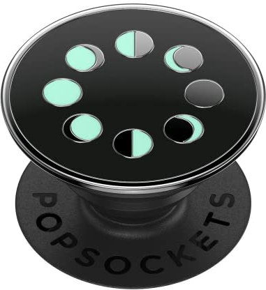 PopSockets PopGrip - Ausziehbarer Sockel und Griff mit einem Austauschbarem Top für Smartphones und Tablets - Enamel Glow In The Dark Retrograde, 1 Count (Pack of 1)