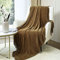 CREVENT Chenille-Überwurfdecke im Boho-Stil, für Couch, Sofa, Stuhl, Bett, als Heimdekoration, superweiche, warme, gemütliche Strickdecke für alle Jahreszeiten, 127 x 152 cm, Kaffeefarben/Sandfarben