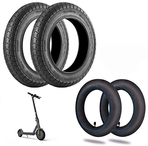 HORO.ES Kit Neumáticos Reforzados de 10 Pulgadas con cámaras de Aire y Espaciador 3D para Scooter Xiaomi M365/PRO (Kit WC)